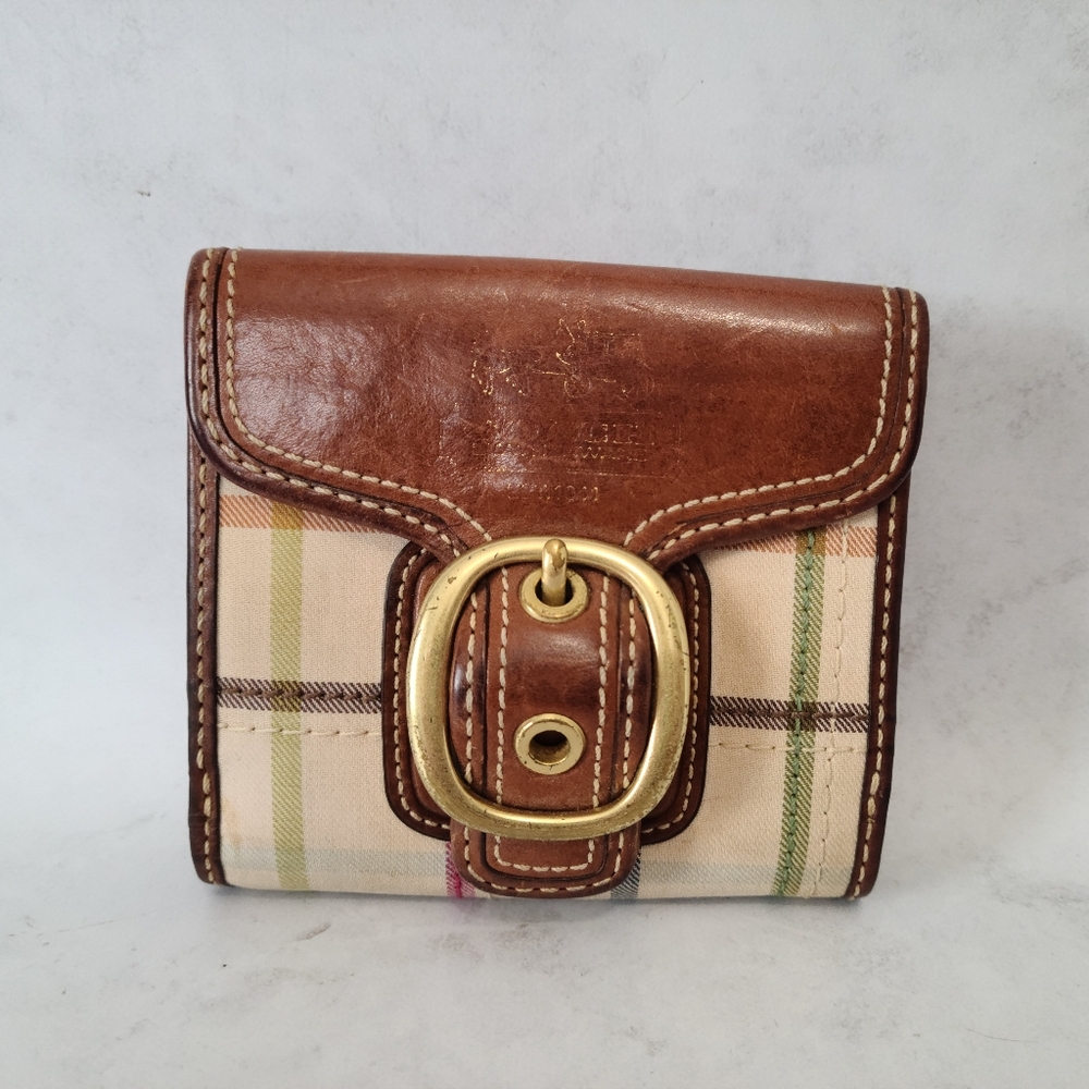 Vintage Coach Bleexker Tattersall French Bi-fold Wallet